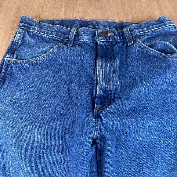 Rustler Men’s Workwear Jeans 34x32 Heavy Denim Blue Straight Leg Fall Ready - Picture 2 of 7